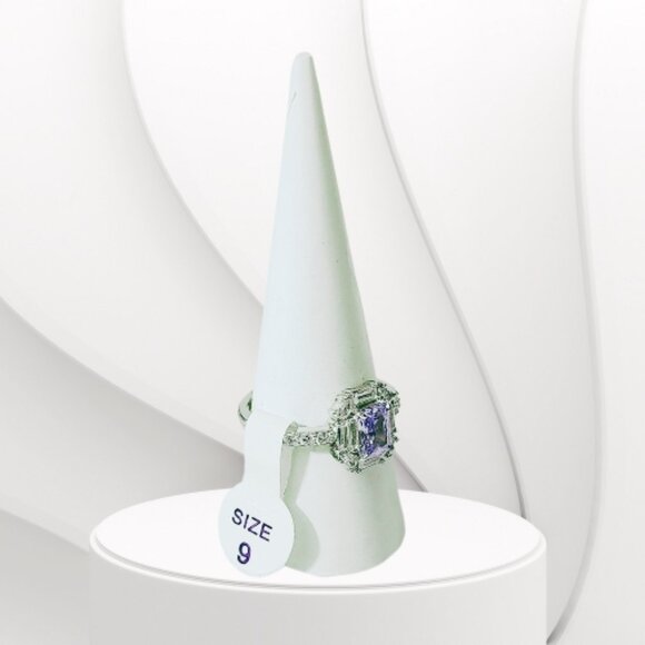 BP STERLING CLUB LAVANDER CUBIC ZIRCONIA RING (Various Size) - Picture 4 of 9